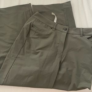 Lululemon City sleek wide leg pant, size 29. EUC worn once!! Grey sage.
